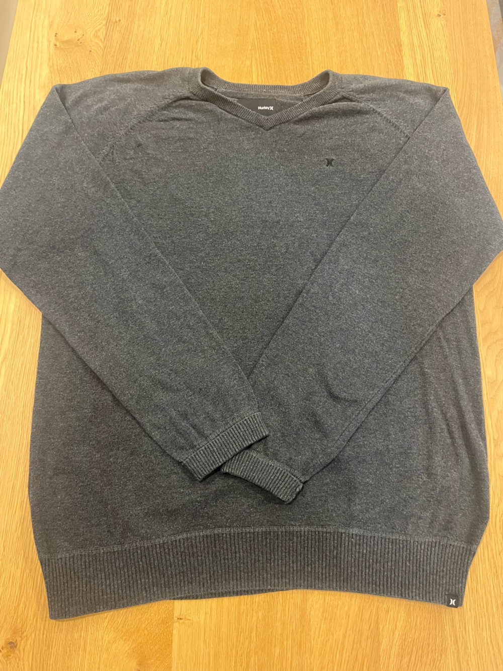 Hurley Men's Charcoal Gray V-Neck Sweater